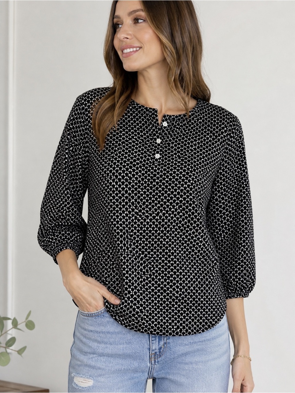 Alice Moon Black and White Blouse